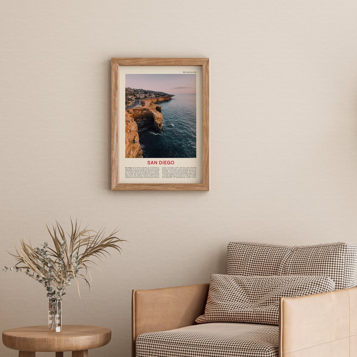 San Diego Sunset Cliffs Aerial Ocean Film Photo Travel Poster - Image 4