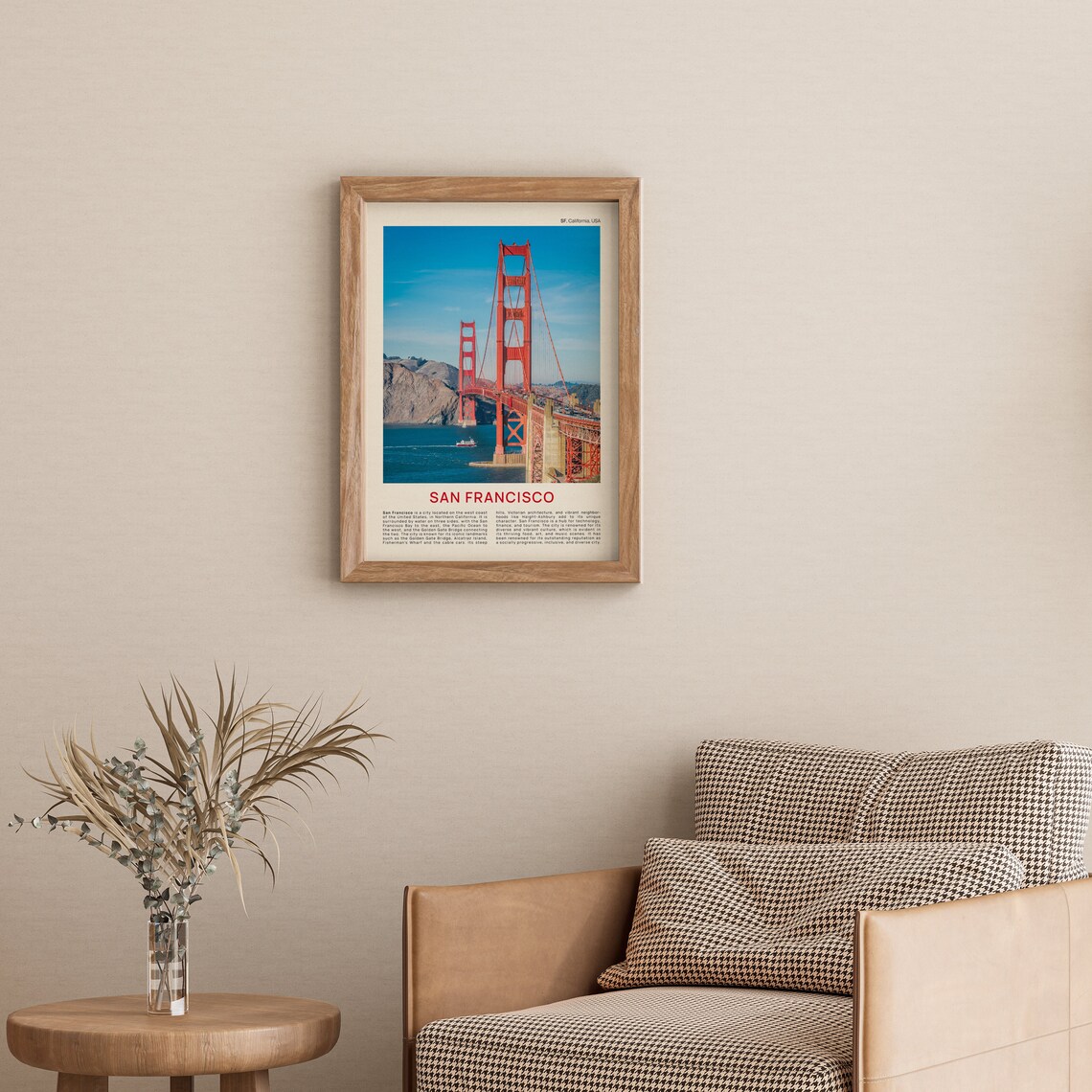 San Francisco Golden Gate Bridge Sunny Day Film Photo Travel Poster - Image 3