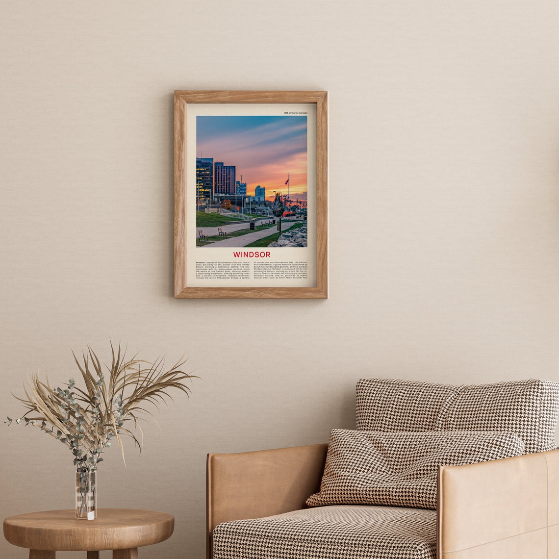 Windsor Ontario Riverfront Sunset Skyline Photo Travel Poster - Image 3