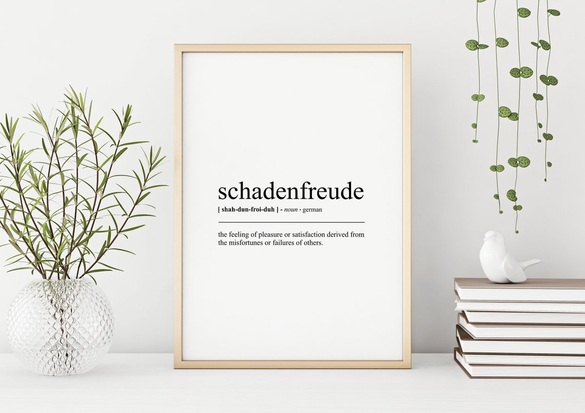 Schadenfreude German Word Definition Minimalist Dictionary Poster - Image 3