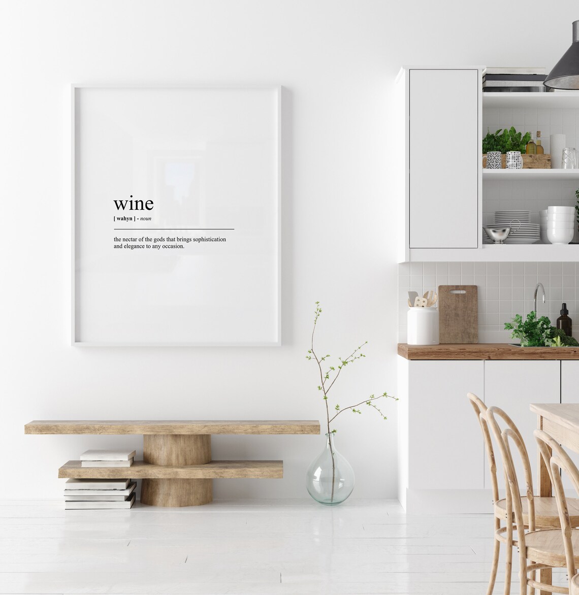 Wine Funny Definition Art Print, Kitchen Decor - Image 3