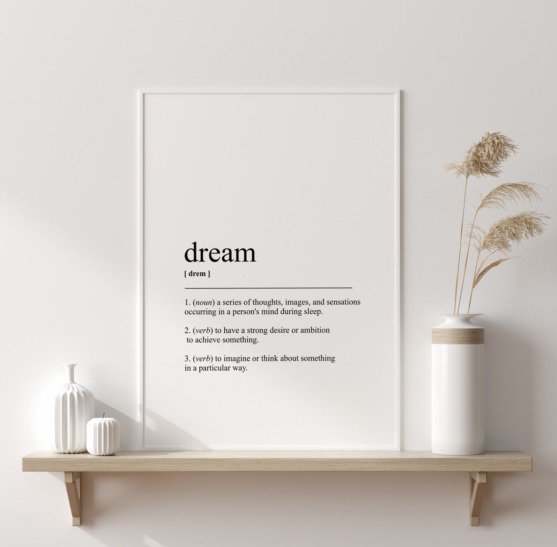 Dream Definition Print Dream Dictionary Art Goal Setting Inspiration Mindset Prints Minimalist Wall Art Instant - Image 3