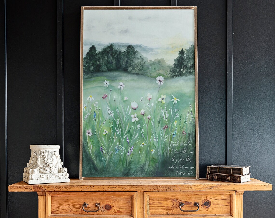 Consider The Lilies Of The Field Watercolor Art Print