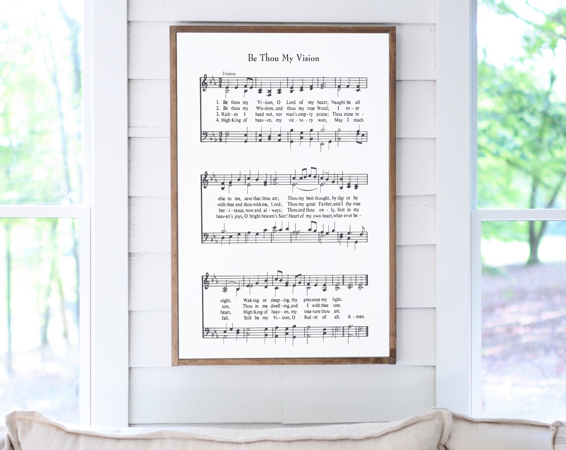 Be Thou My Vision Hymn Sheet Music Wall Art Print - Image 2