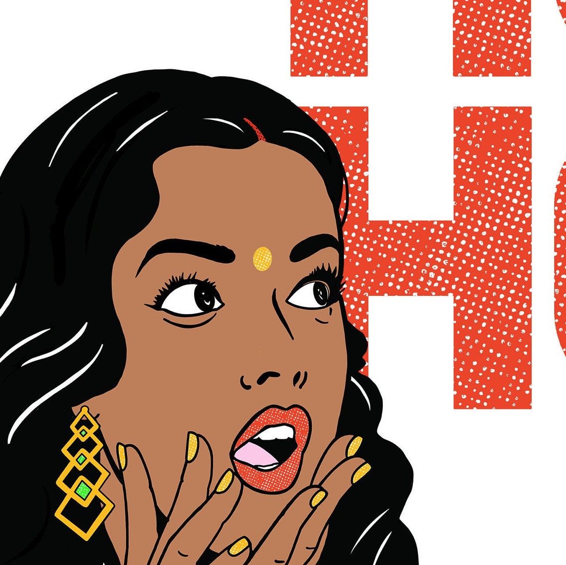 Indian Desi Wall Art, Oh Ho Ho Poster - Image 2