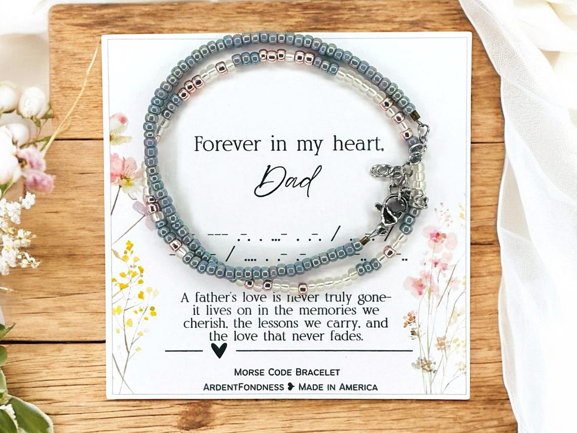 Dad Memorial Bracelet Father Memorial Jewelry Dad Memorial Gift Remembrance In Memory Gifts In Memory Of Dad Loss Of Father Gift For Her