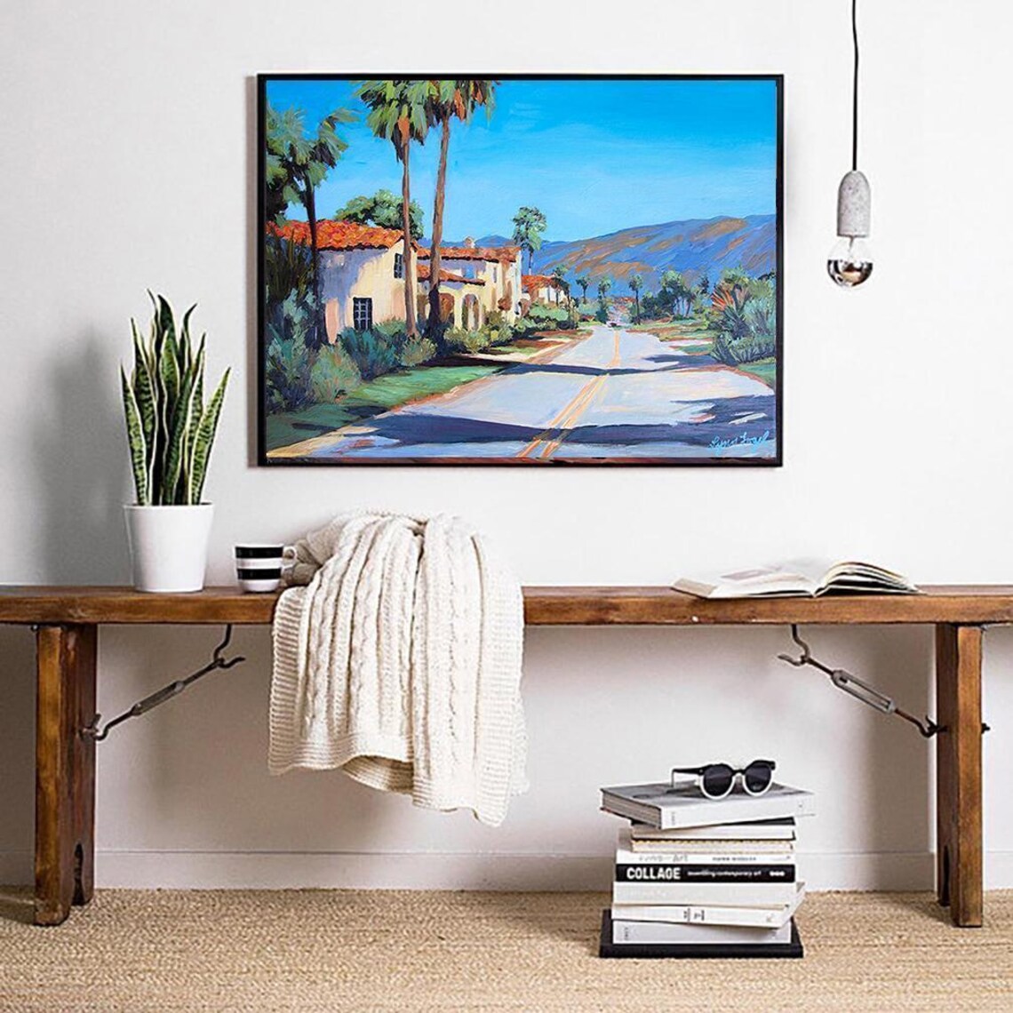Santa Barbara Spanish Colonial Street Palms Architecture Poster - Image 5