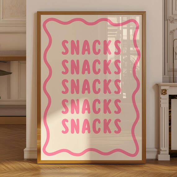 Snacks Funny Kitchen Decor Art Print