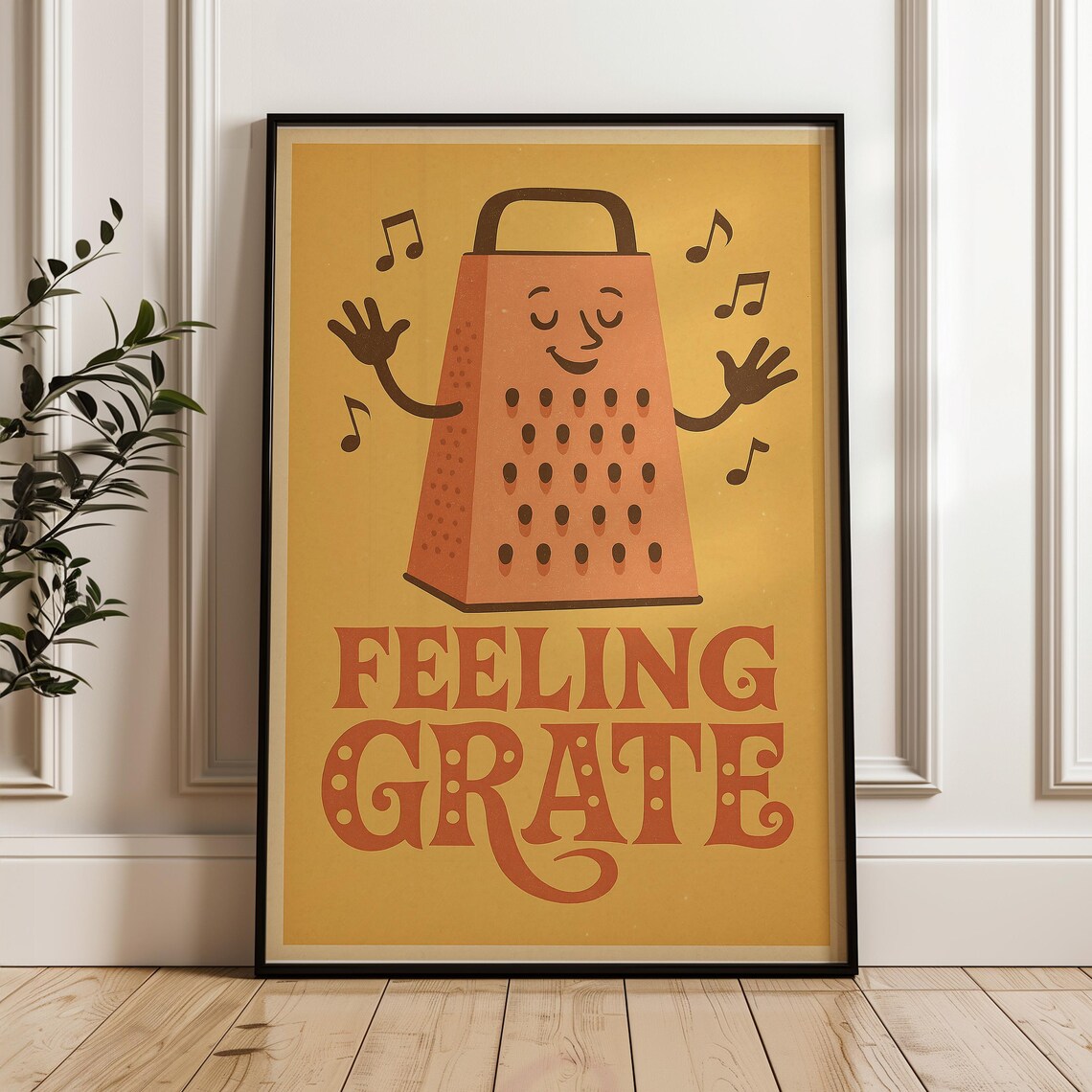 Funny Cheese Grater Kitchen Retro Food Lover Print