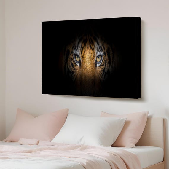 Tiger Eyes Decorative Canvas Painting Housewarming Gifts Animal Wall Art Decor Modern