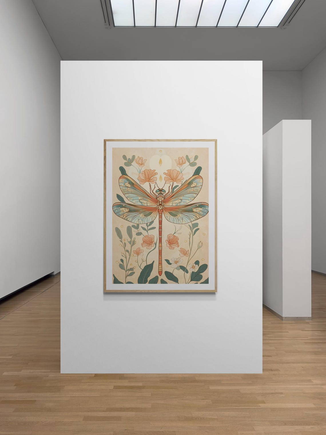 Art Nouveau Dragonfly Elegant Vintage Inspired Wall Art Nature Inspired Decor - Image 2
