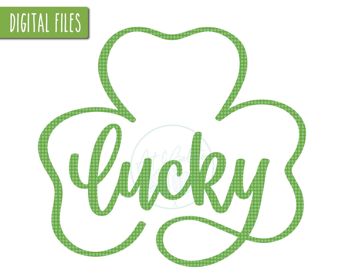 Lucky Green Shamrock Script Irish St Patricks Day Clover Quote Poster
