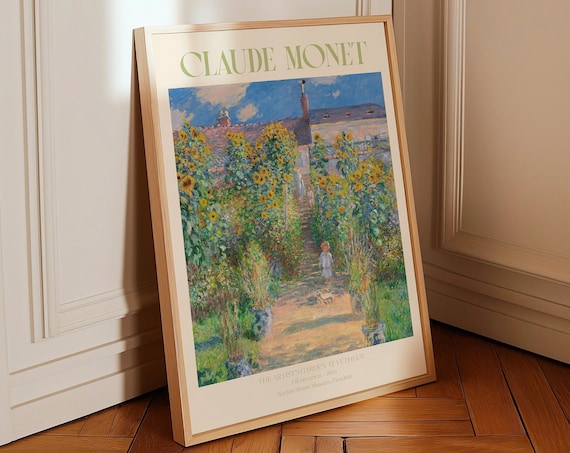Claude Monet The Artist's Garden at Vetheuil 1880 Flower Poster