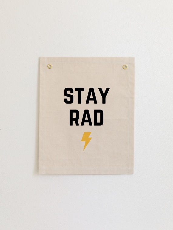 Stay Rad Little Rad Dude Nursery Wall Banner