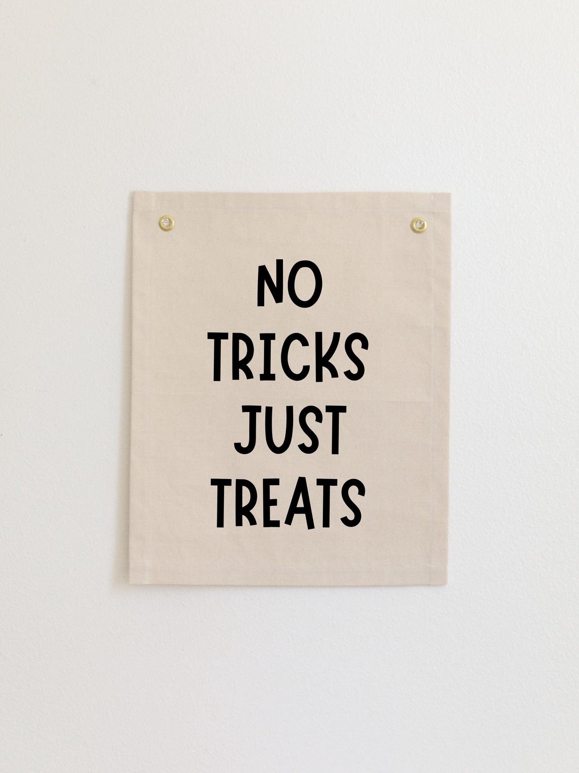 No Tricks Just Treats Halloween Banner Cute Trick Or Treat Wall Poster