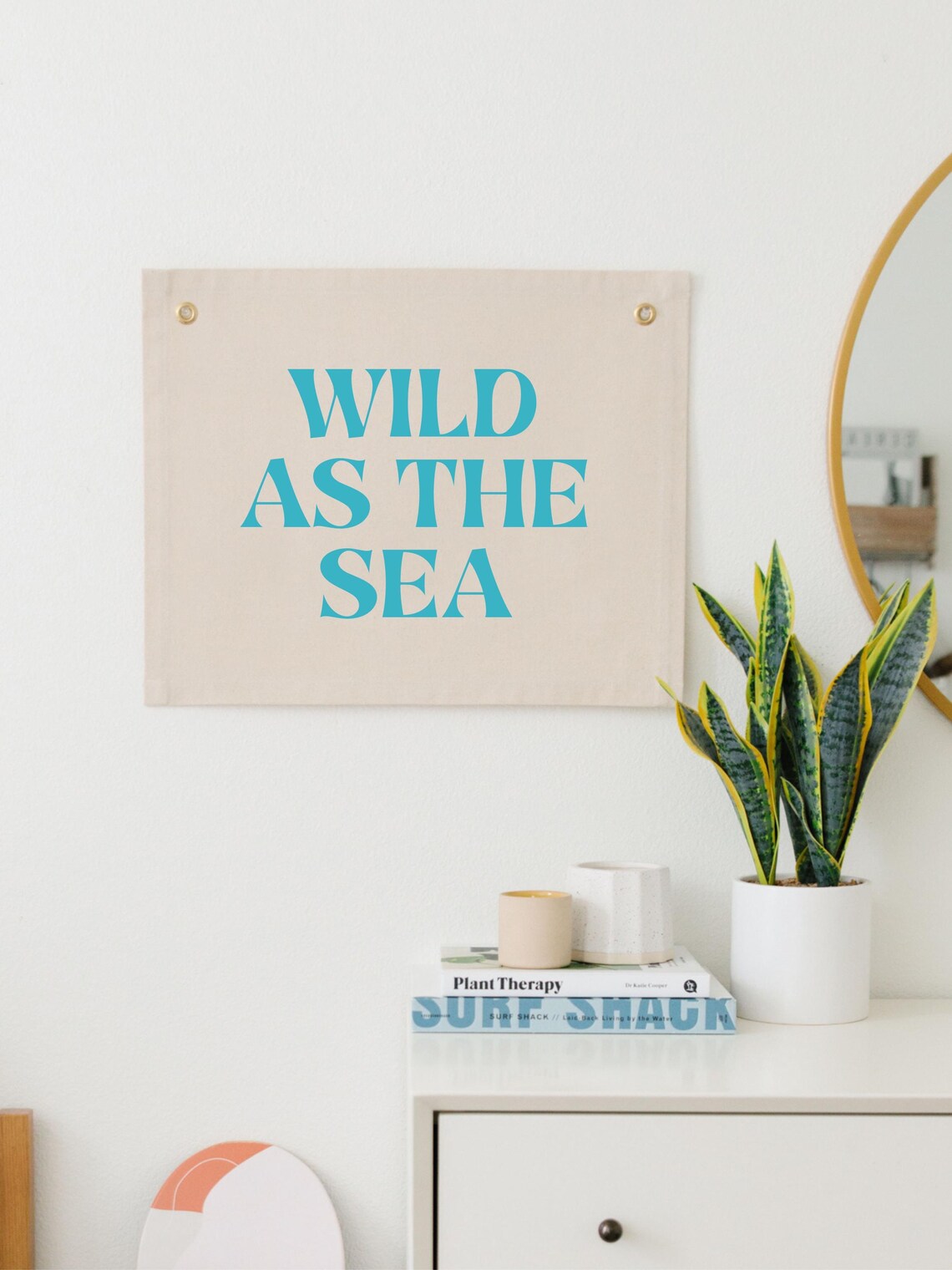 Wild As The Sea Banner, Ocean Nursery Wall Hanging - Image 2
