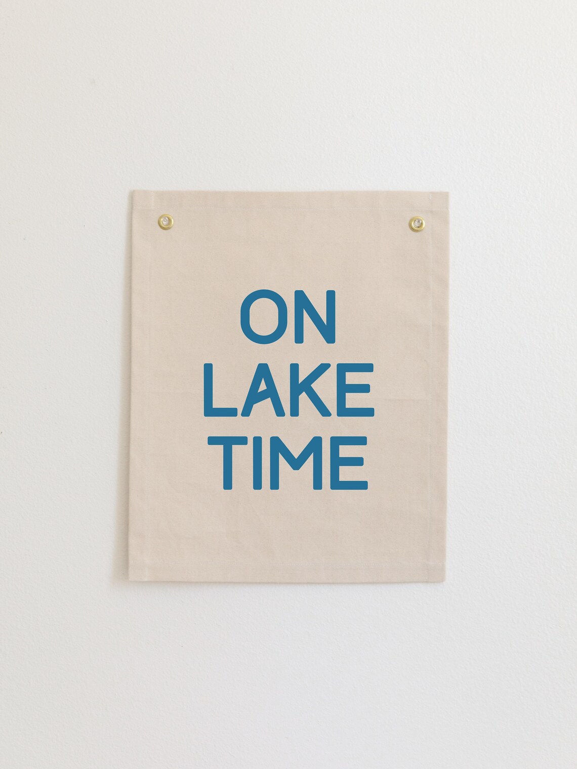On Lake Time Lake House Summer Wall Art Print