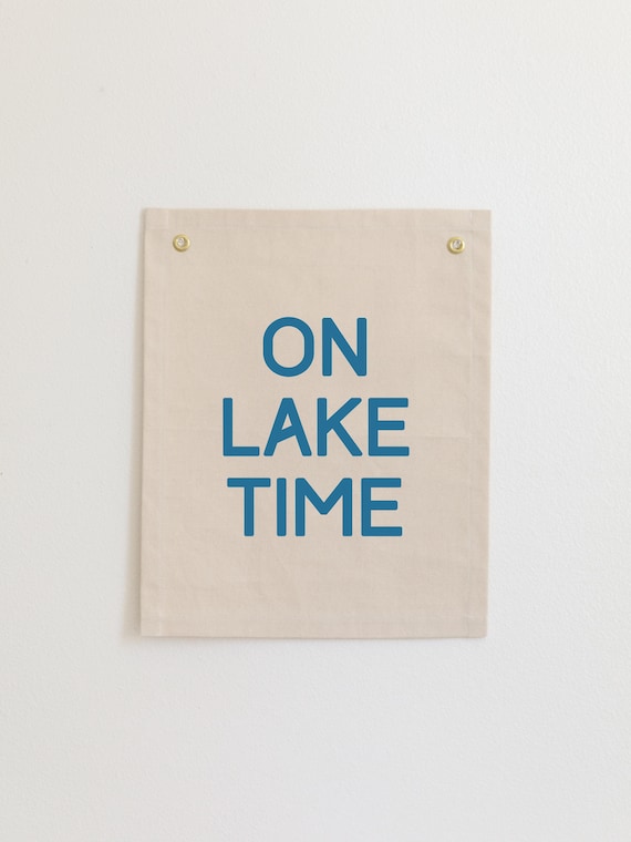 On Lake Time Lake House Summer Wall Art Print