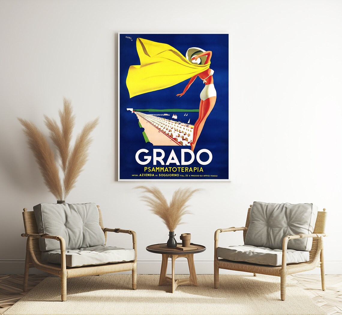 Grado Italy Vintage Travel Poster, Italian Retro Art Print - Image 3
