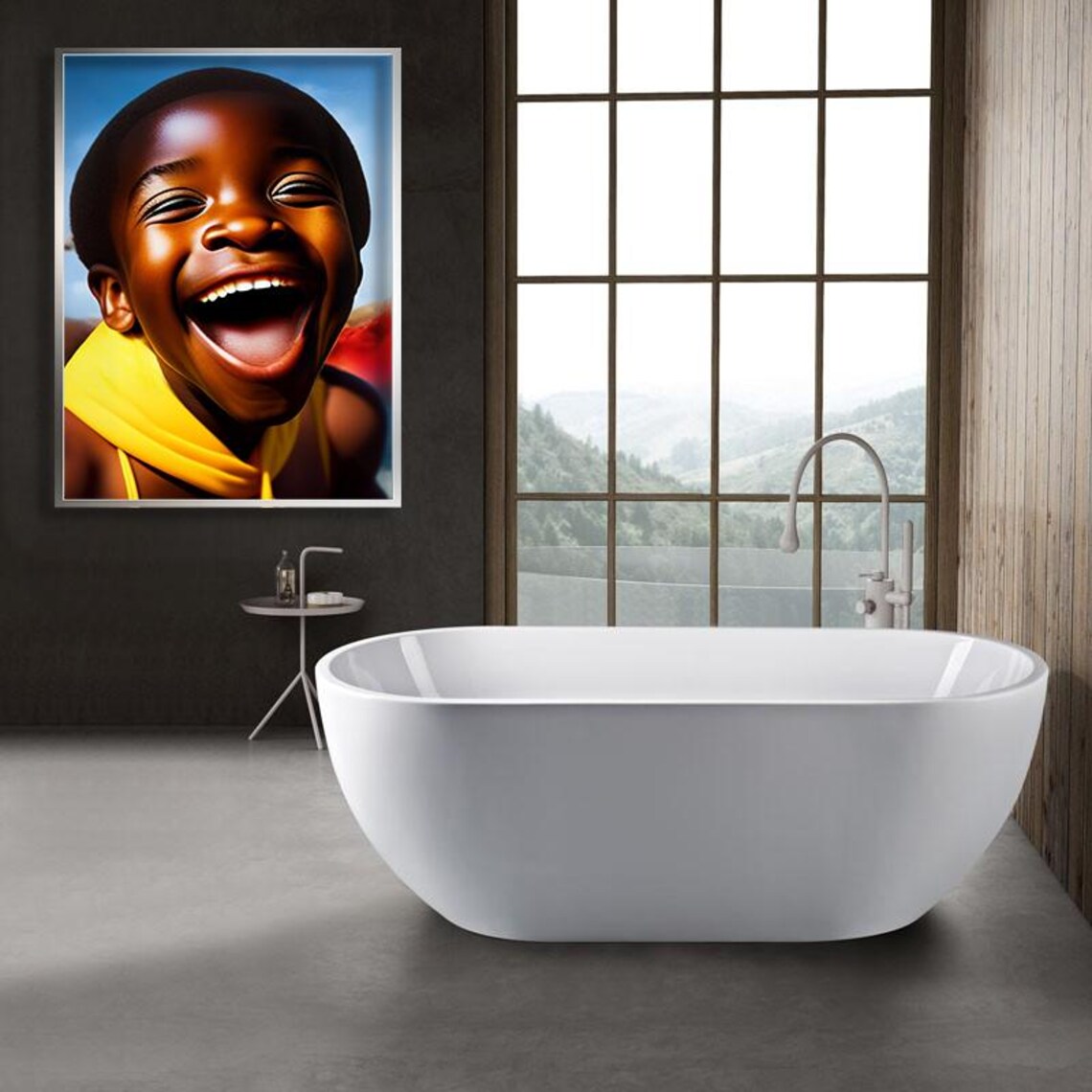 Laughing African Boy Print Wall Decor African Design Indigenous Modern Art Wall Decor Print - Image 2