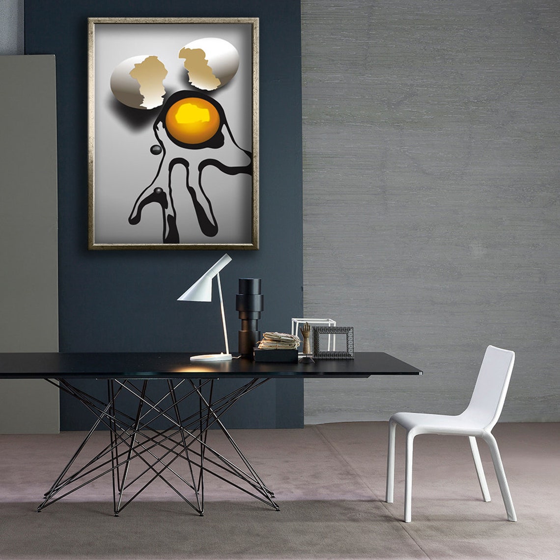 Cracked Egg Golden Yolk Artistic Modern Kitchen Wall Decor Poster - Image 2
