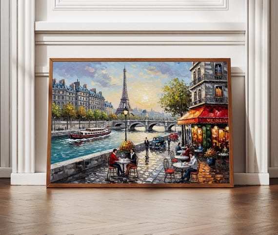 Romantic Eiffel Tower Poster Textured