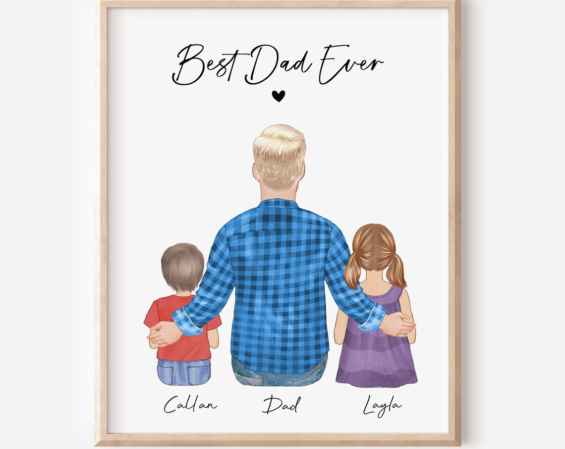 Personalized Christmas Gift For Dad From Kids Print
