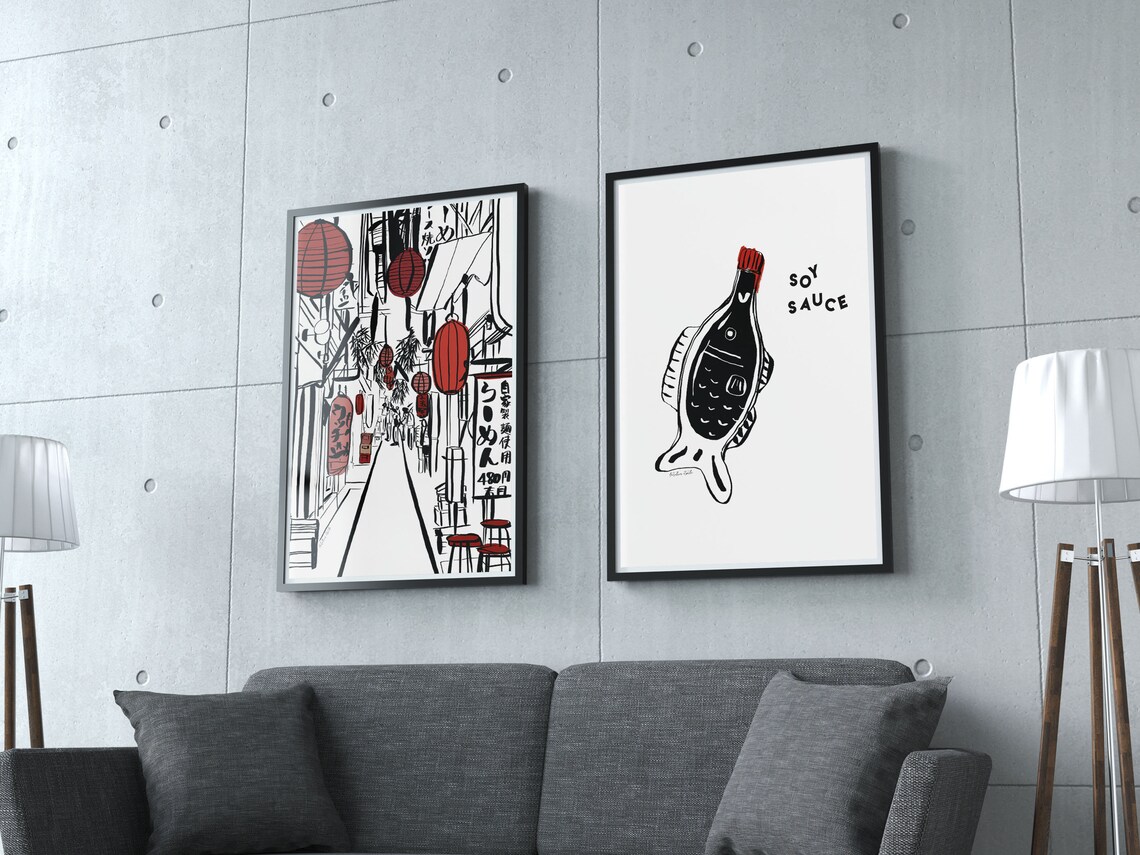 Tokyo Streets Illustration Art Print, Japan Travel - Image 3