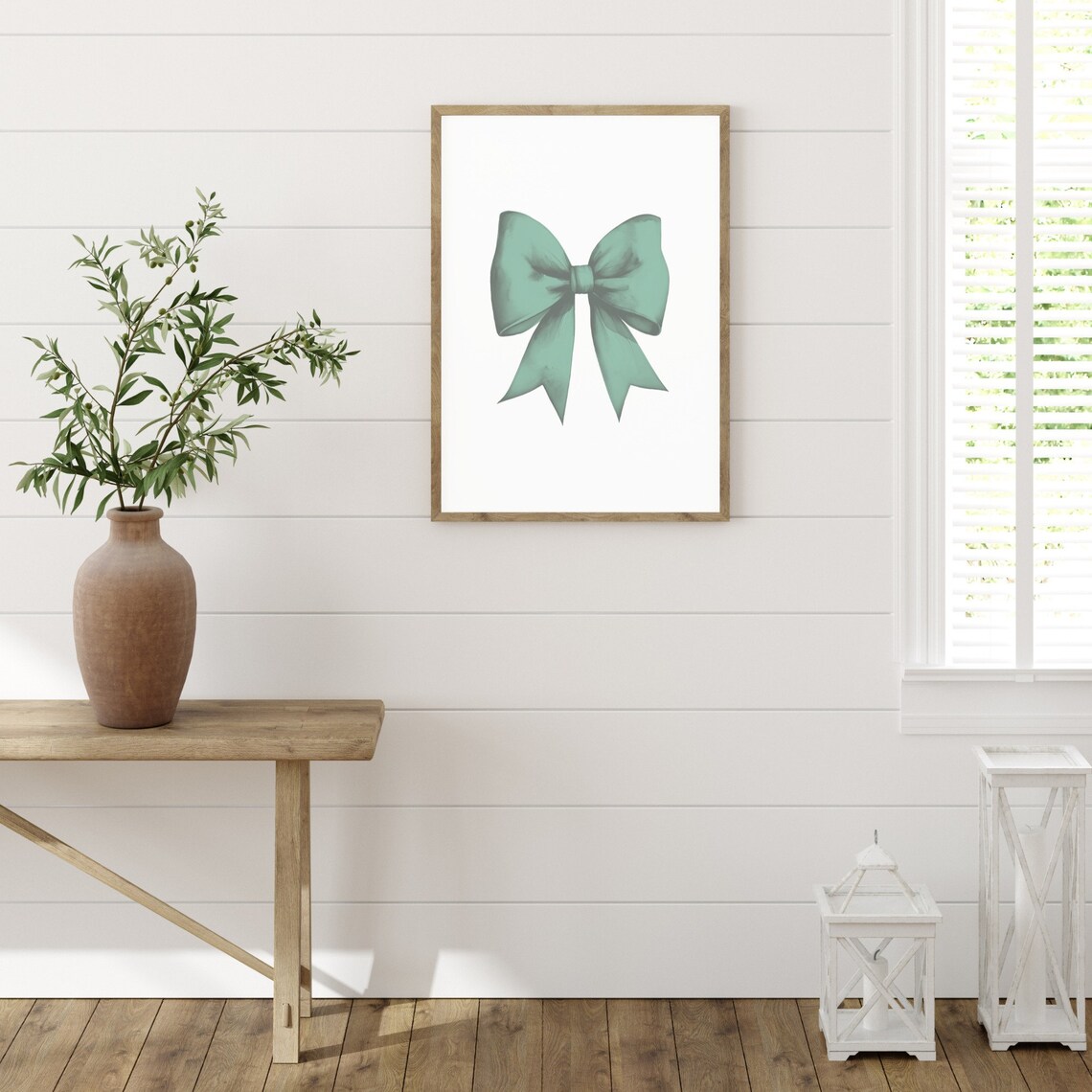 Green Bow Print, Preppy Aesthetic Art Print - Image 4