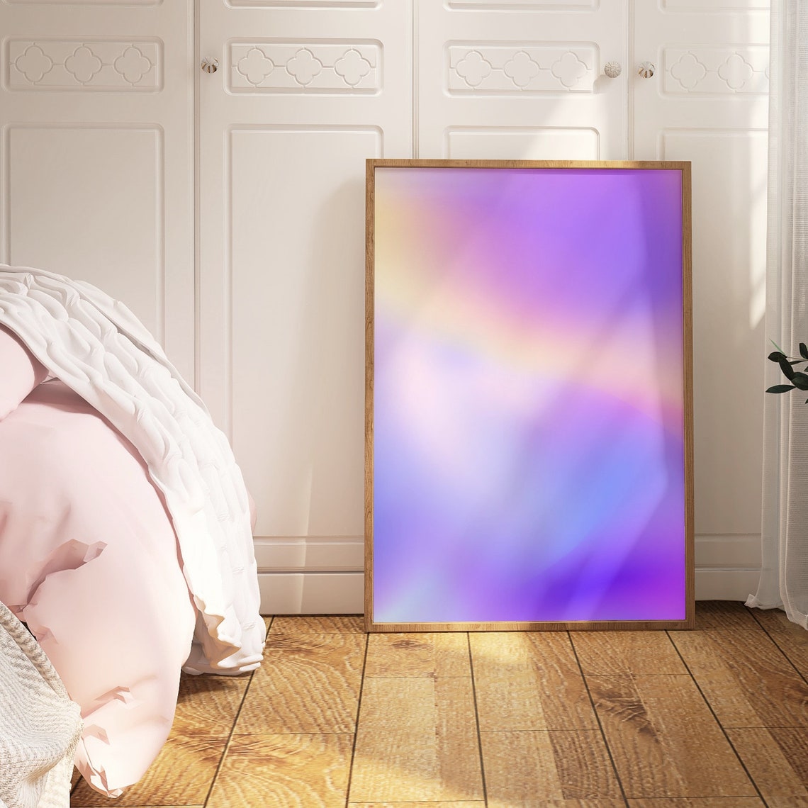 Purple Aura Gradient Lavender Pastel Minimalist Aesthetic Poster - Image 2