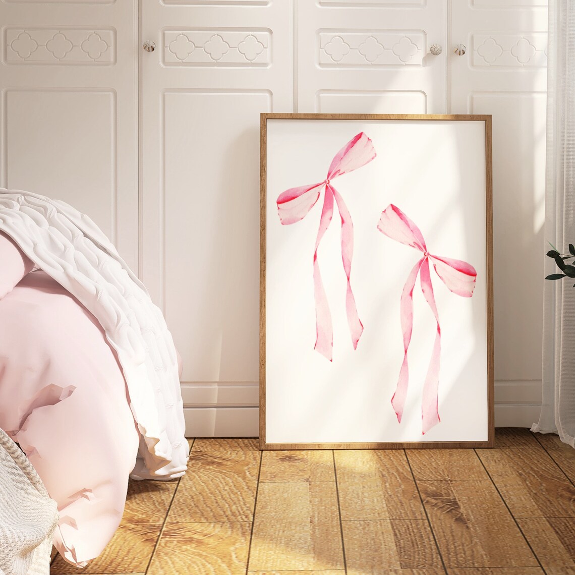 Pink Bow Print, Preppy Aesthetic Art Print - Image 4