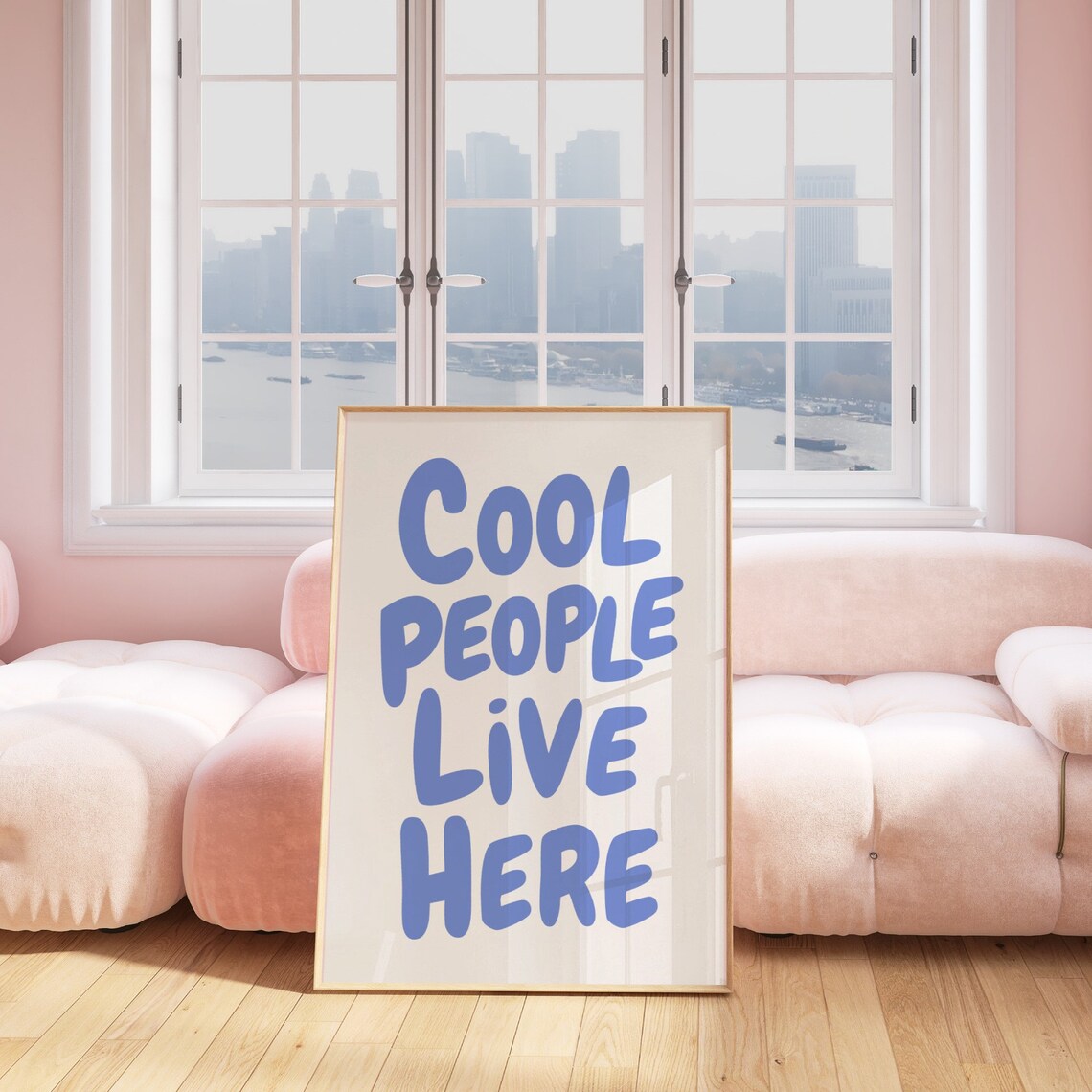 Cool People Live Here Quote Poster, Vintage 70s - Image 4