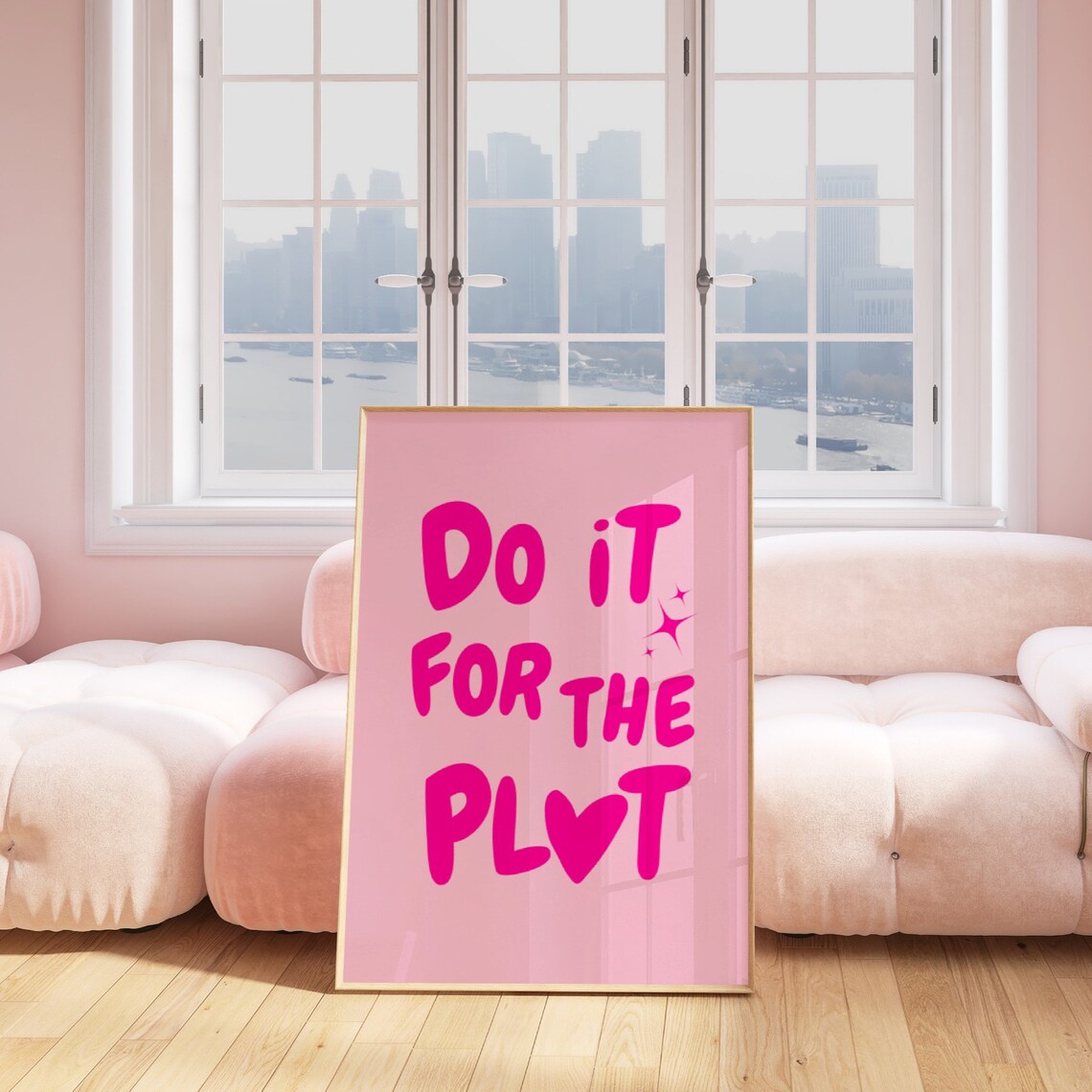 Cool People Live Here Hot Pink Retro Typography Dorm Quote Poster - Image 2
