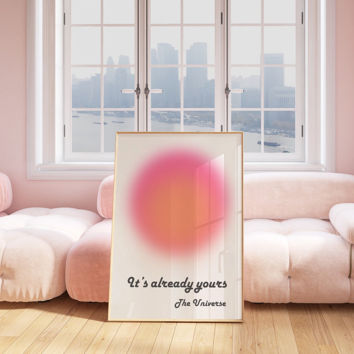 Its Already Yours Manifestation Poster Retro Print Affirmation Wall Art Manifest Aura Print 70s Wall Art Retro Print - Image 2