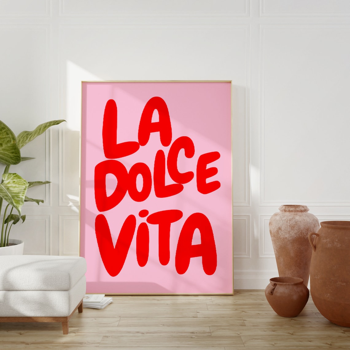 Dolce Vita Italian Phrase Typography Art Print - Image 3
