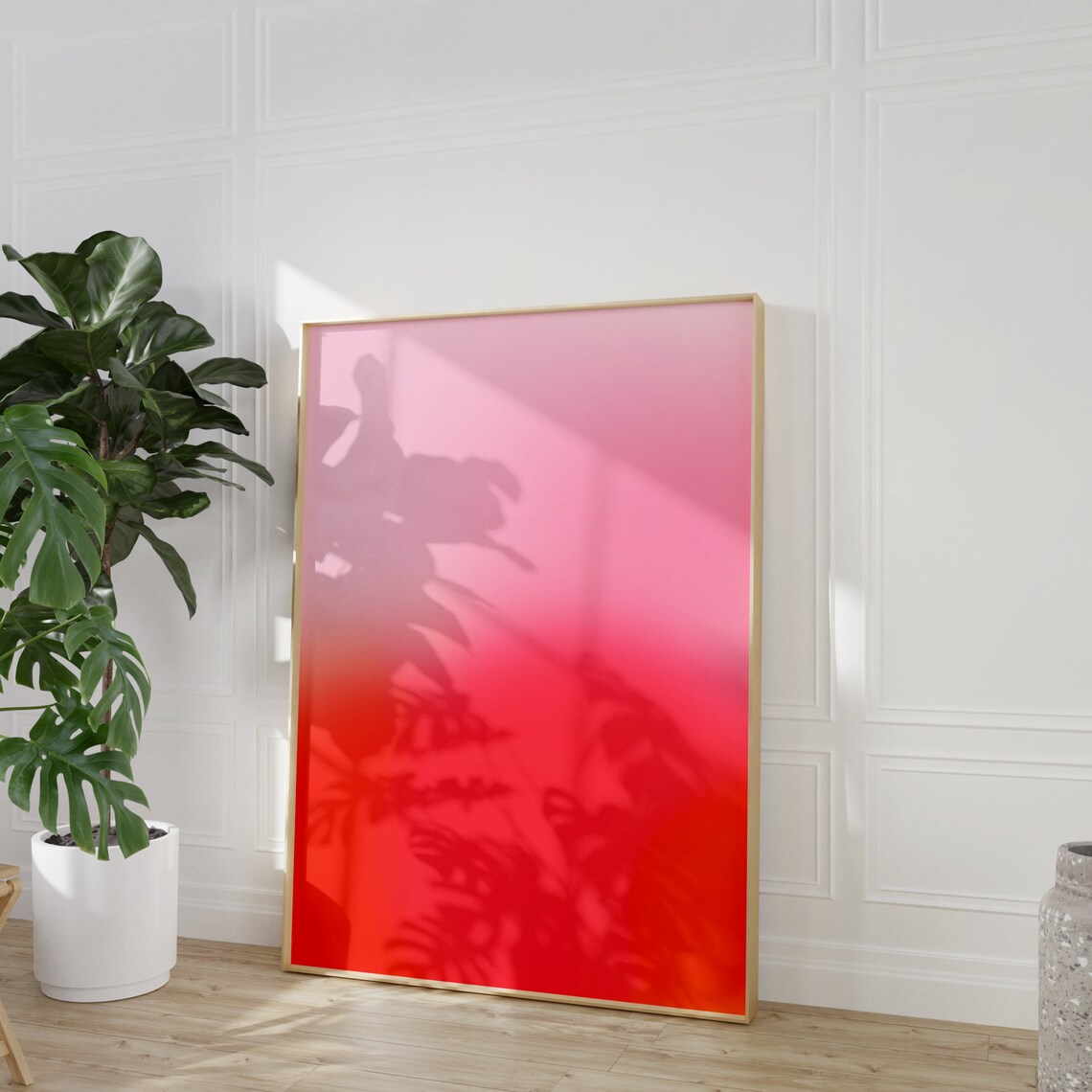 Pink Red Aura Print, Orange Pink Gradient Glow - Image 4