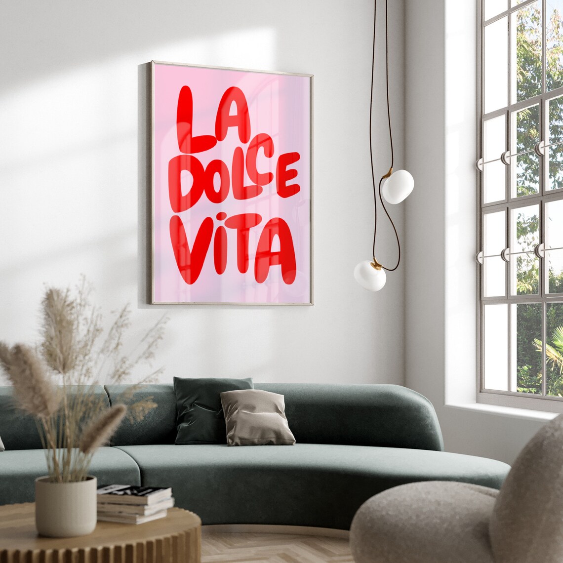 Dolce Vita Italian Phrase Typography Art Print - Image 2