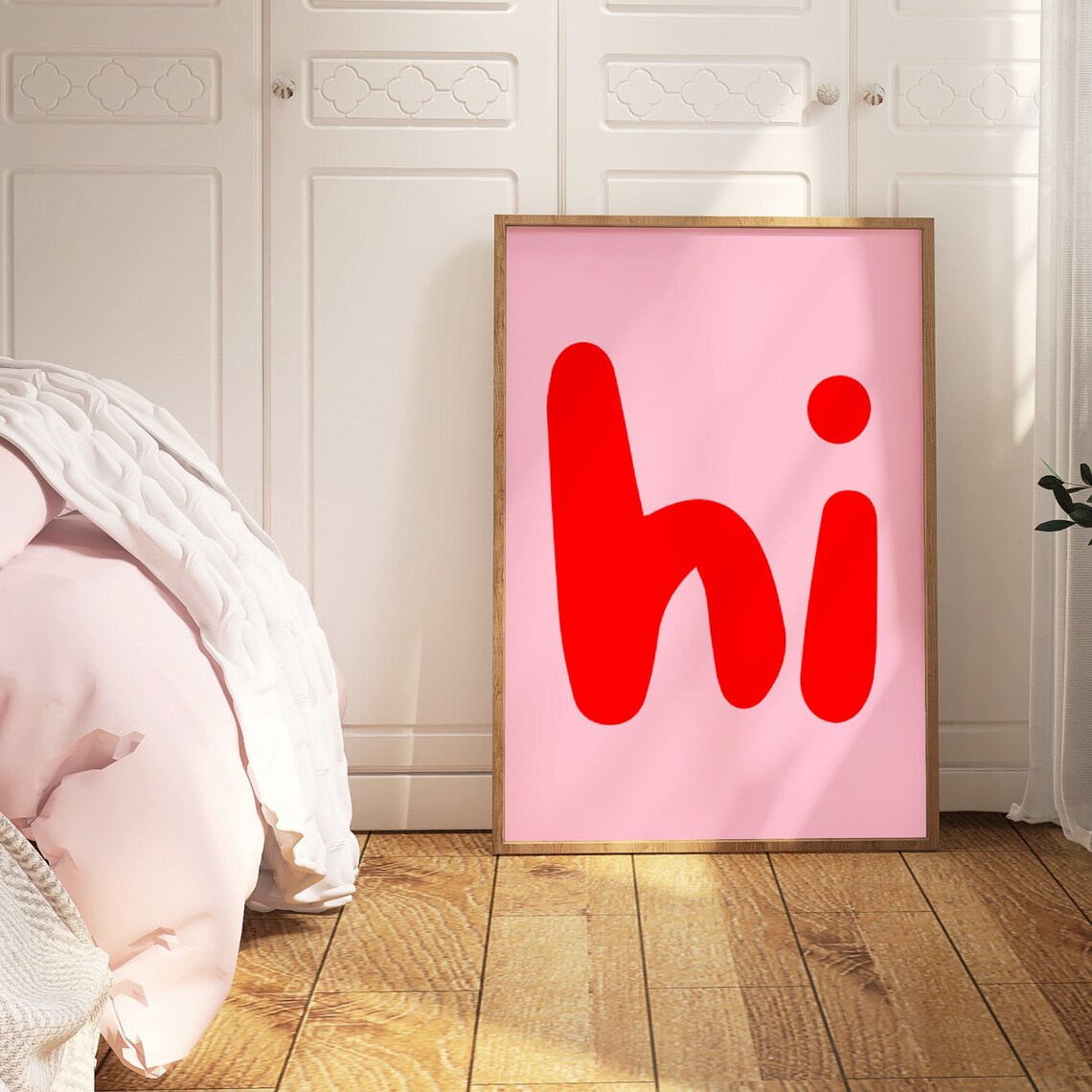 Hi Typography Art Print, Modern Minimalist - Image 2