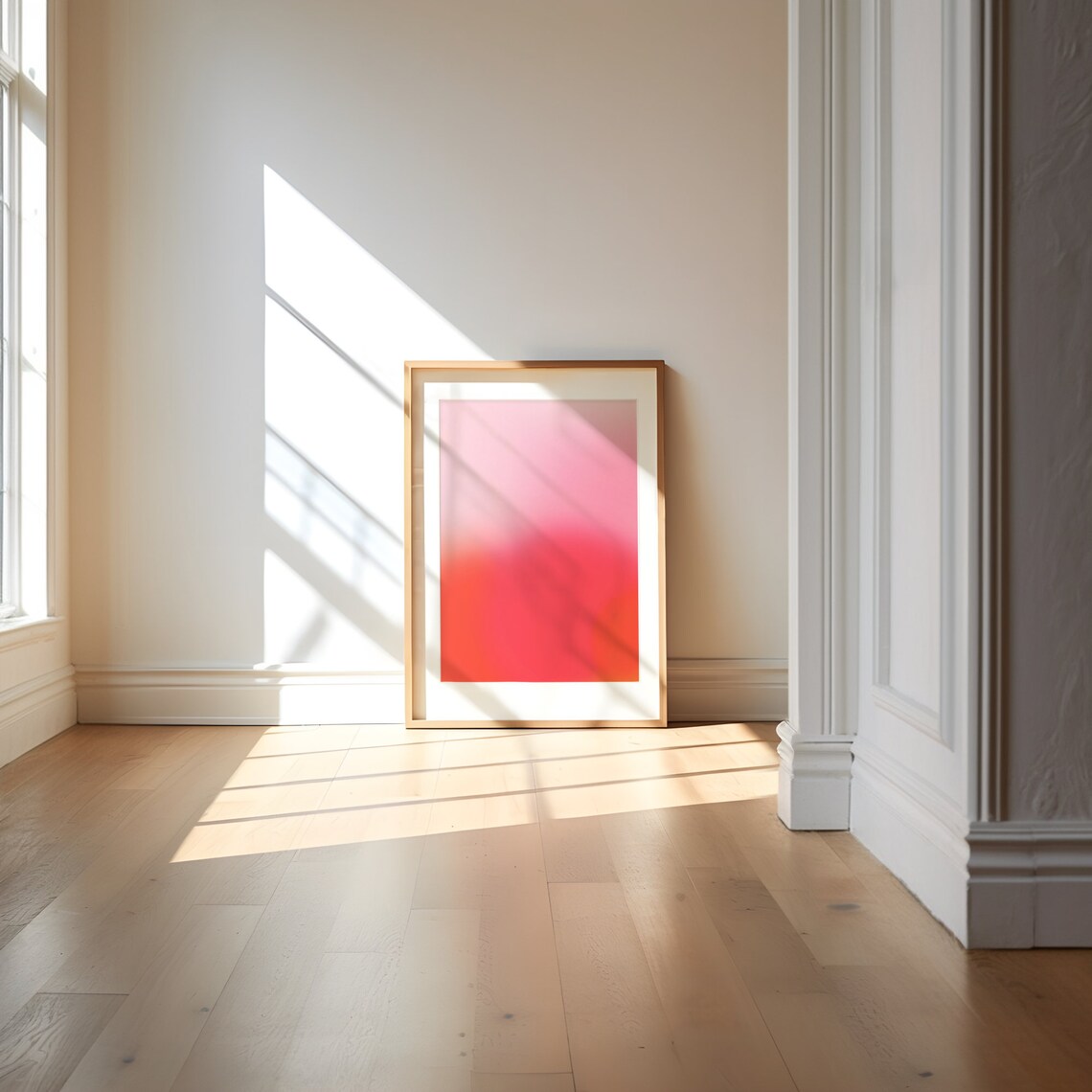 Pink Red Aura Print, Orange Pink Gradient Glow - Image 3