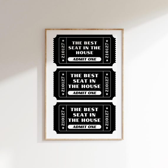 Funny Toilet Print Trendy Bathroom Wall Art Print Minimalist Ticket Poster Black Quote Art Funny Dorm Room Decor