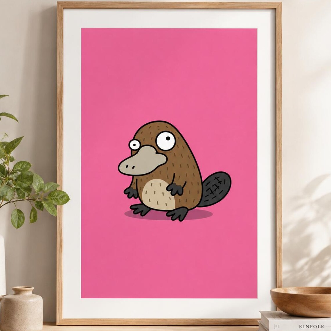 Natures Spare Parts Platypus Poster, Quirky Art Print