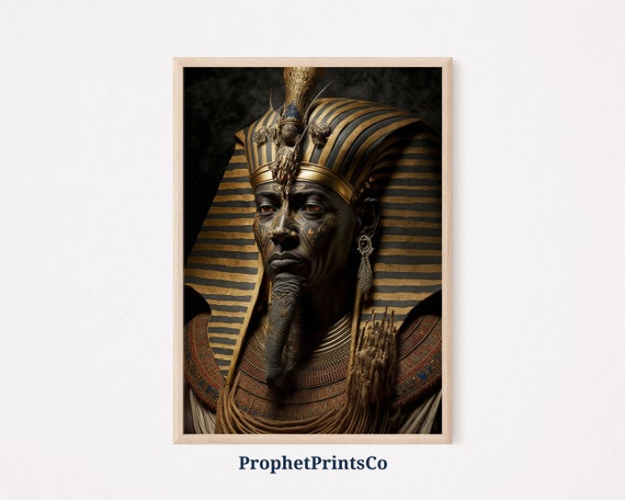 Egyptian Pharaoh Poster Print Tutankhamun Wall Art Egypt Lover Gift Oil Painting Home Dcor Wall Art Digitial