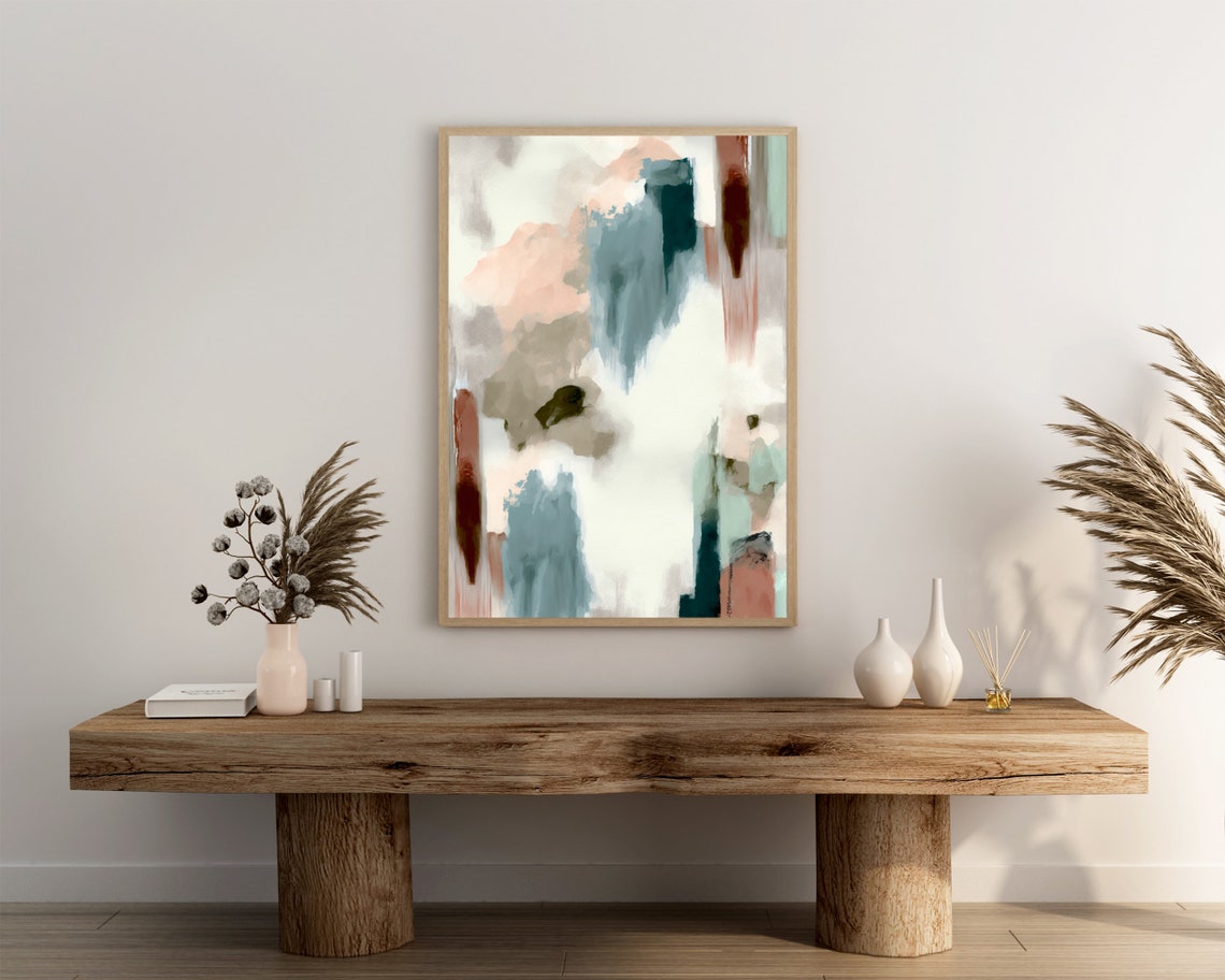 Abstract Boho Poster Print Mid Century Modern Wall Art Cute Original Gift Neutral Home Dcor Wall Art Digitial - Image 3
