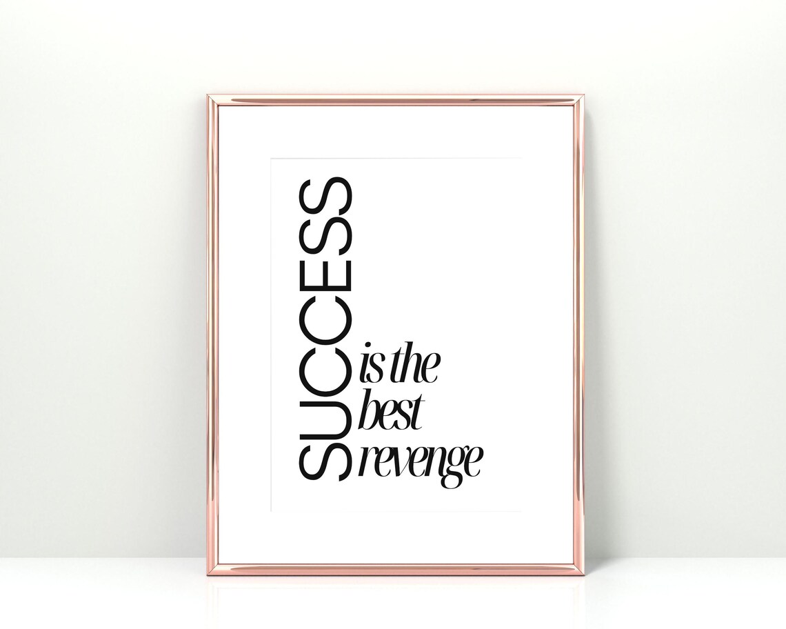 Success Mindset Motivational Entrepreneur Quote Poster