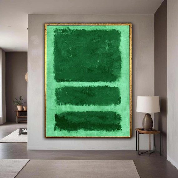 Mark Rothko Green Abstract Canvas Art Modern Minimalist Wall Decor Contemporary Painting Print Color Block Gift Home