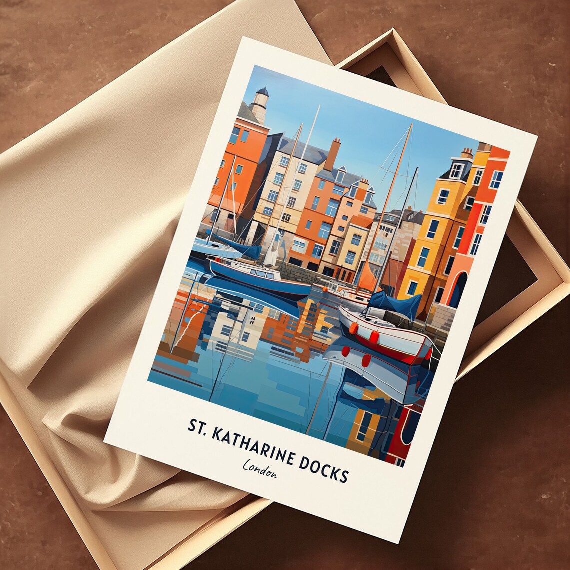 St Katharine Docks London Travel Poster, City Print - Image 3