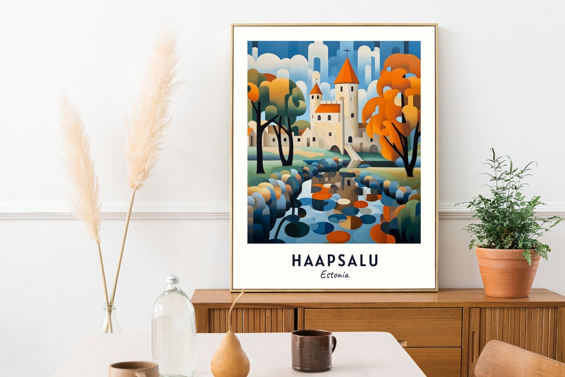 Haapsalu Travel Print Wall Art Haapsalu Estonia City Print Haapsalu Travel Gift Haapsalu City Poster Travel Gift - Image 2