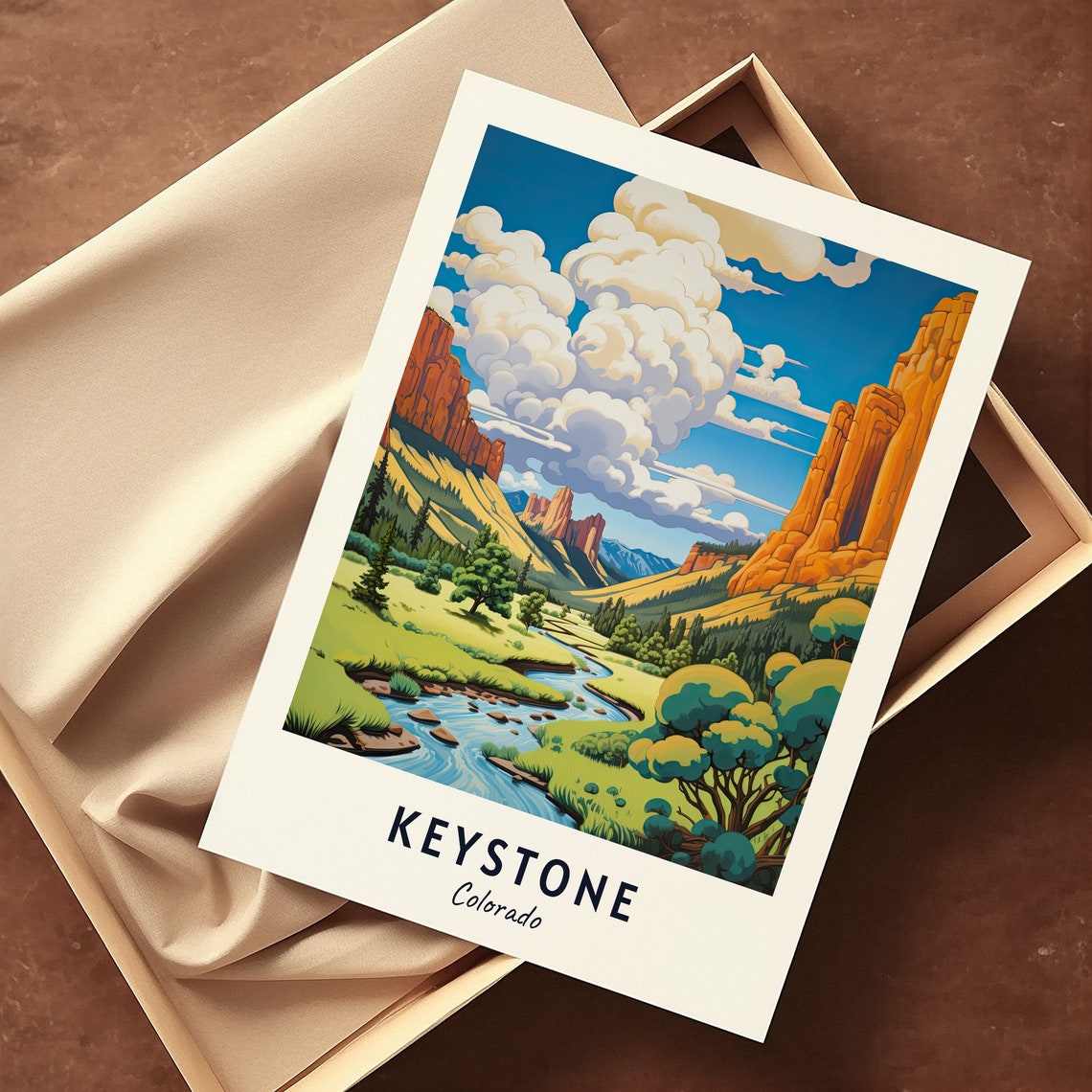 Keystone Colorado Red Rock Canyon Stream Valley Daytime Poster - Image 3