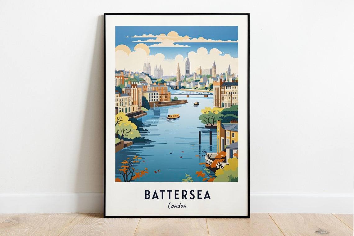 Battersea London Travel Print Wall Art Battersea London City Print Battersea London Travel Gift Battersea London Poster Travel Gift