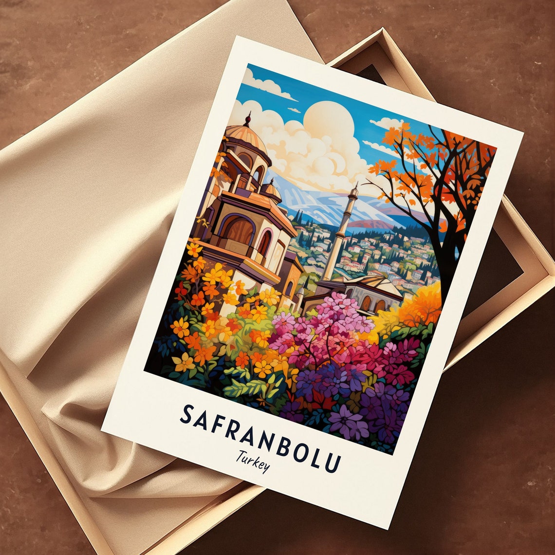 Safranbolu Travel Print Wall Art Safranbolu Turkey City Print Safranbolu Travel Gift Safranbolu City Poster Wall Art - Image 3